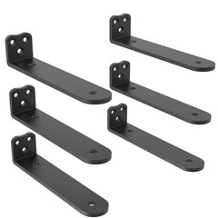 Eurydice Heavy Duty Floating Shelf Brackets, 1/4 in Thick 10 in 6Pack Black |…