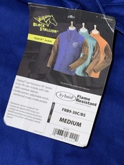Black Stallion FRB9-30C Hybrid FR Cotton Cowhide Welding Jacket Blue Medium