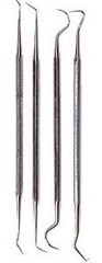 New 4pc Dental Picks Probe Wax Carver Set Stainless Steel DD314 * US SHIPPER *