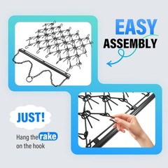 Steel Drag Harrow 4X4FT Heavy Duty Chain For ATV UTV Tractor Leveling Grading