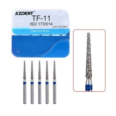 AZDENT 100Pcs Dental Diamond Burs for High Speed Handpiece Medium FG 1.6MM