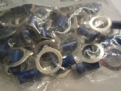 NEW 100 pack 3M 94733 Blue Vinyl Ring Terminals 16-14 AWG 3/8″ stud