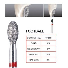 7Type Dental Burs Diamond Round End Taper Football Long Ball High Speed 379 368