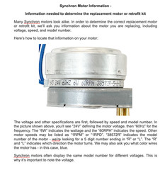 Replacement 24v Synchron Motor Actuator 38398L for RetroZone™️ Rect. Damper