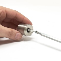 Stainless Steel Standoff 1-1/2 Inch Diameter x 1-1/2 Inch Barrel Length Brushed