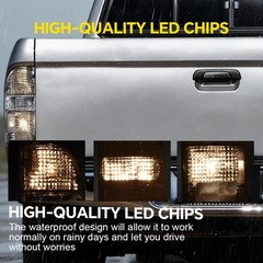Tail Lights Toyota Tacoma 2001-2004 Smoky Lens Clear Housing Left&Right w/Bulbs