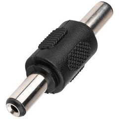 5-Pack 2.1mm x 5.5mm Male to Male DC Barrel Power Coupler Plug Adapter