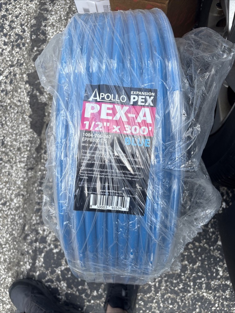 Apollo 1/2 in. x 300 ft. Blue PEX-A Expansion Pipe Solid EPPB30012S