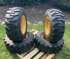 4 NEW 12-16.5 Skid Steer Tires & Rims for Caterpillar – CAT – 12X16.5- 14 PLY
