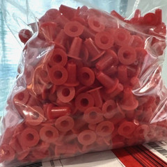 QTY50 CAPLUGS 3/16 – 1/4 OD 1/8 – 5/32 ID RED PLASTIC TAPERED CAP COVER PLUG T-0
