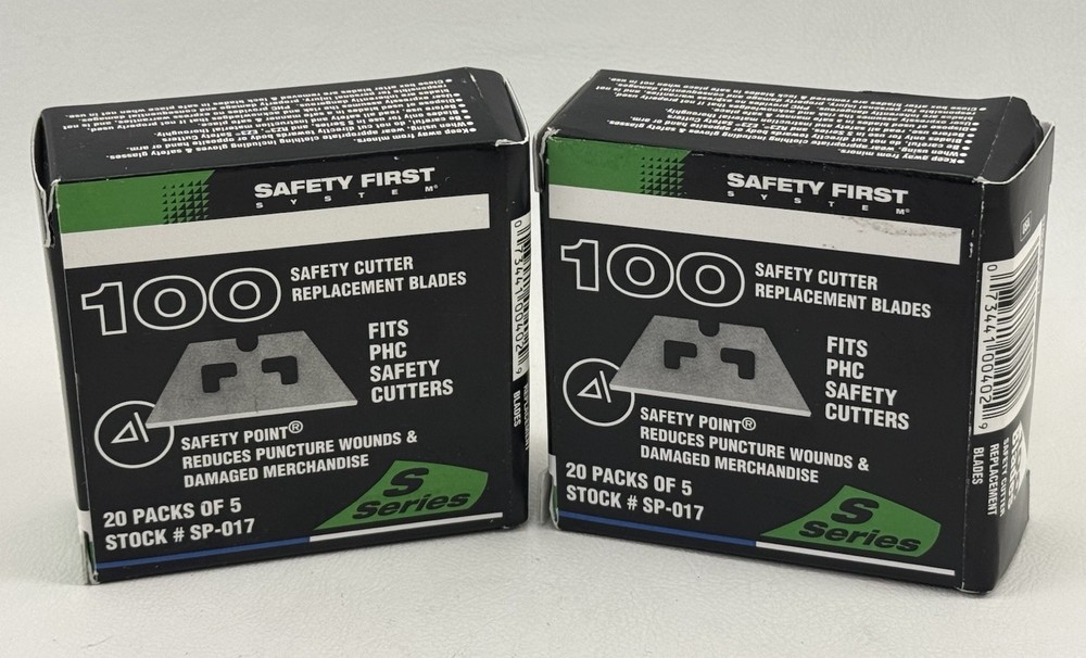 Lot of 2 Pacific Handy Cutter Sp-017 Round Point Safety Blade 2-3/4″ W Pk100 200