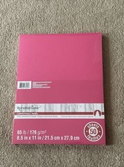 8.5 x 11″ Pink Bright Color Card Stock Paper – 65lb Cover – 50 Sheets Per Pack