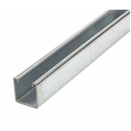 Zoro Select Fs-200 Pg 60.00 Single Channel Strut, Solid, Steel, Galvanized,,