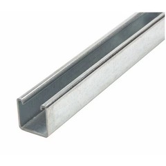 Zoro Select Fs-200 Pg 60.00 Single Channel Strut, Solid, Steel, Galvanized,,