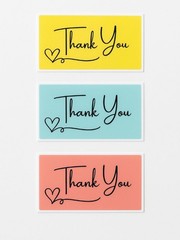 250 Thank You Sticker Pack Mulicolor Simple Small Business Packaging Stickers