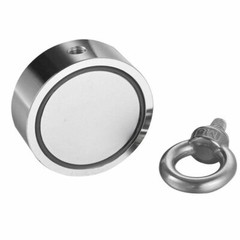 Round Double Sided Super Strong Neodymium Fishing Magnet 500/700LB Pulling Force