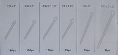 560pc GOLIATH INDUSTRIAL COTTER PIN ASSORTMENT CLIP KEY HARDWARE