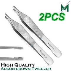 Dental Adson Brown Straight Thumb Tweezers Tissue Forceps Surgical Instruments