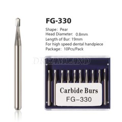 FG330 SANDENT Carbide Burs Friction Grip (100-10) Bur Dental USA