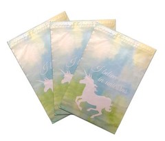 10″ x 13″ Pink and Blue Unicorn Poly Mailers -Designer Flat Shipping Mailer Bags