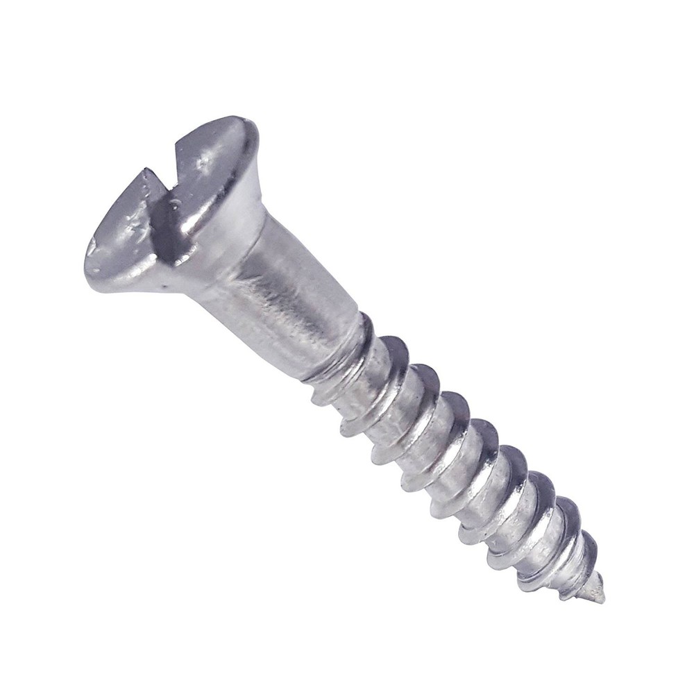 #4 Flat Head Wood Screws Stainless Steel Slotted Drive All Sizes in Listing