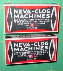 2 Neva-Clog A.1000 Boxes Of Staples for Neva-Clog S-100 Stapler (2000ct) NOS USA