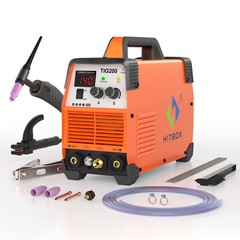 200A TIG Welder 110V&220V HF TIG/MMA Welder Machine with Post Gas & Helmet DIY