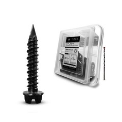 900-Pack 1/4 x 1-1/4″ Black Ruspert Hex-Head Concrete Screw Anchors
