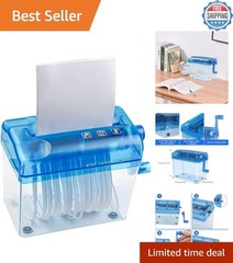 Compact Hand-Powered Paper Shredder – Safe Mini Shredding for Home & Office