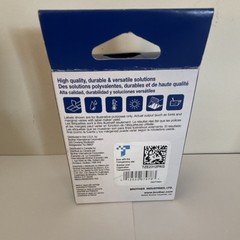 Brother TZe TZE-2312PK P-touch Laminated Label Tape 1/2in Black on White 2PK