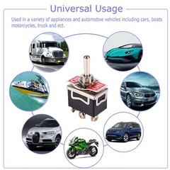 Toggle SWITCH ON/OFF/ON Heavy Duty 20A 125V SPST 3 Terminal Car Waterproof BOOT