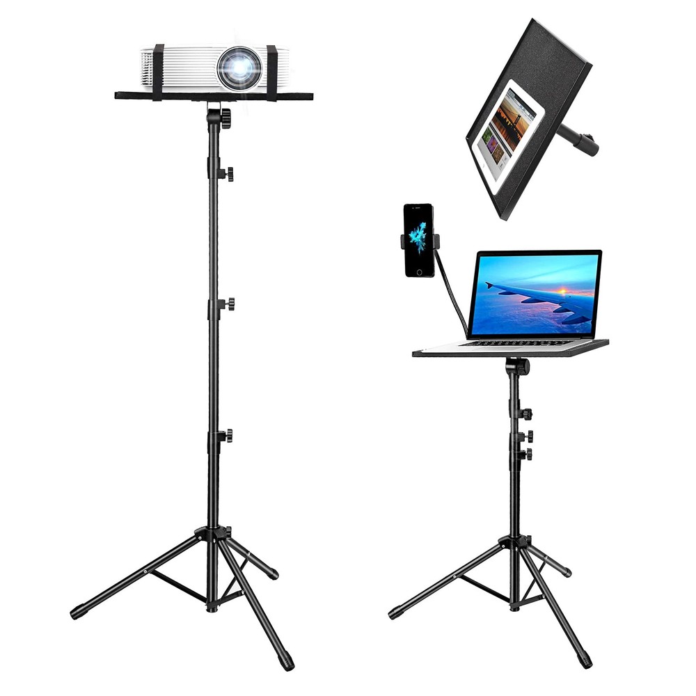 Kereal Laptop Projector Tripod Stand, Universal Portable 25 to 48 inch, Black