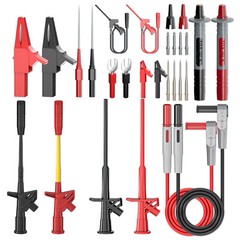 28PCS Multimeter Test Lead Kit Alligator Clips High Voltage Flexible Test Probes