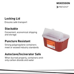 McKesson Sharps Container 1 gal. Horizontal Entry