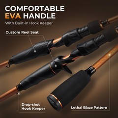 KastKing Lethal Blaze Twin-Tip Spinning & Baitcasting Rod & Reel Combo