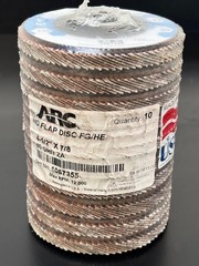 10 new ARC Abrasives 1067355 4-1/2 x 7/8 Sanding Flap Discs 60 Grit ZA Zirconium