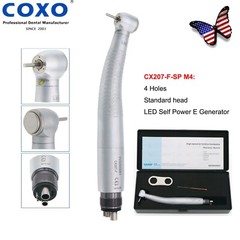 US COXO Dental 4Holes Self Power Turbine Air Turbine LED High Speed Handpiece M4