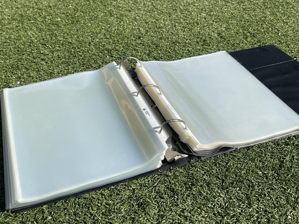 Large 3-Ring Binder w/ ~150 Sheet Protectors — Art Portfolio or Document Storage