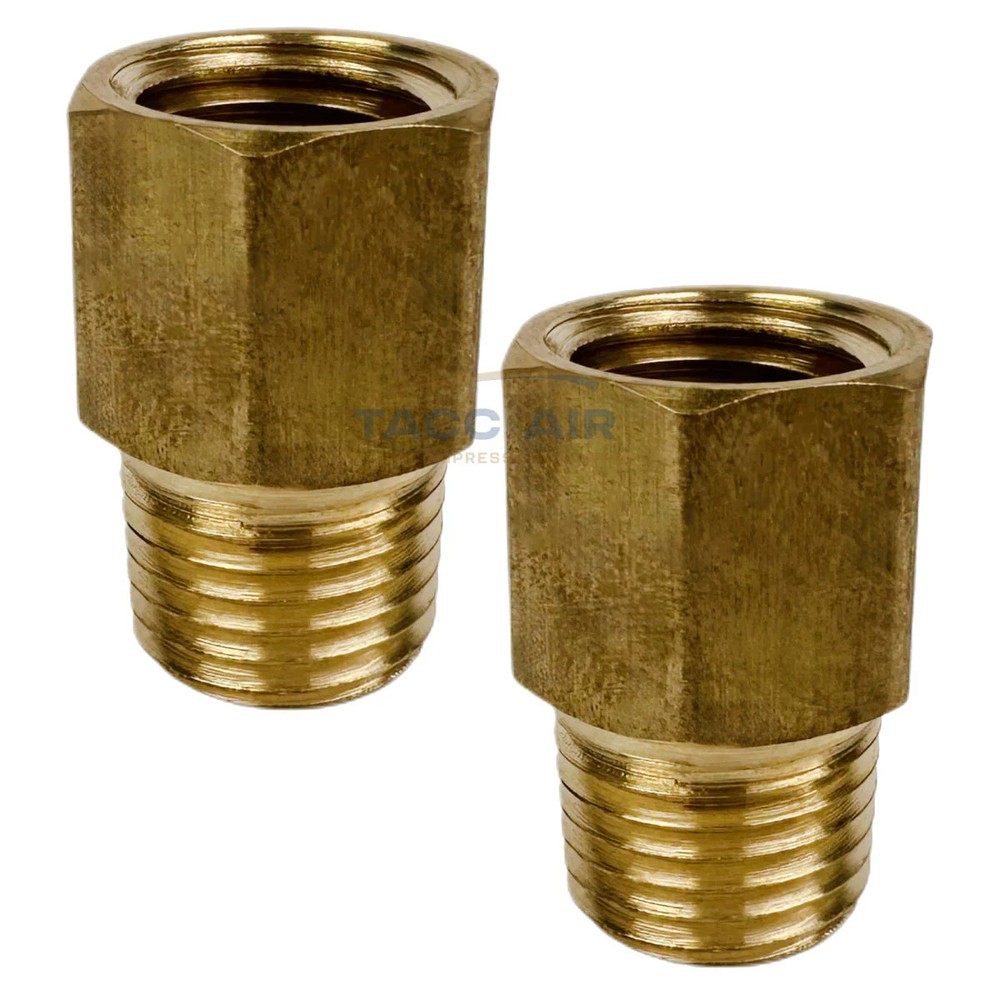 2 Pack 1/4″ Female X 1/4″ Male NPT Pipe Fitting Extender Adapter FIP X MIP Brass