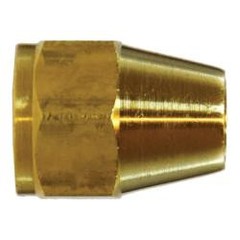 10013 Hex Short Rod Nut, 1/8 in SAE 45 deg Flare, Brass (6 Pack)