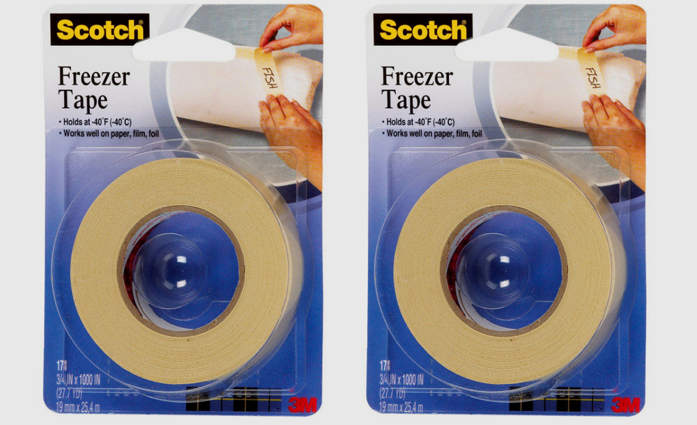 2 Scotch FREEZER TAPE Holds At -40°F Moisture-Resistant Paper Film Foil 178 NEW!