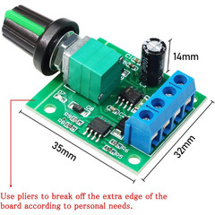 2pcs PWM Low Voltage Motor Speed Controller DC 1.8V 3V 5V 6V 12V 2A 1803BK 18…