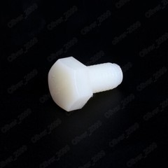 M3-M20 White Plastic Nylon Hexagon Bolts Hex Head Cap Screws DIN933