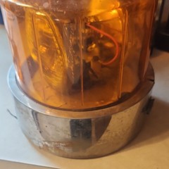 MARS SKYBOLT SW2 Amber/Silver Strobe/Beacon Light with Silver Base