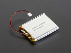 Adafruit Lithium Ion Polymer, 3.7V, 2500mAh