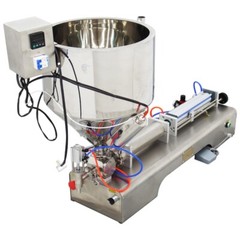 100-1000ml Pneumatic Paste Liquid Heating Filling Machine 1 Nozzle Piston Filler