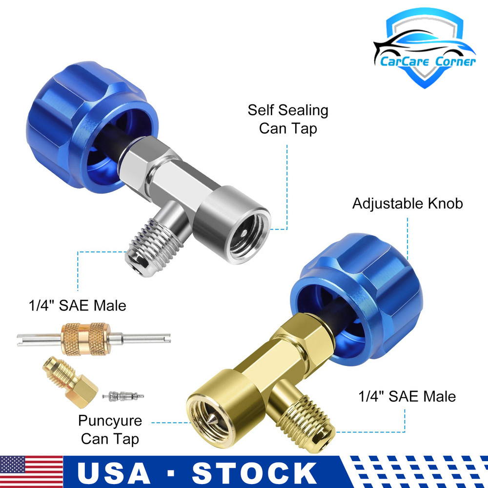 R134A Refrigerant Can Tap Kit Self Sealing Puncture Type For AC Maintenance