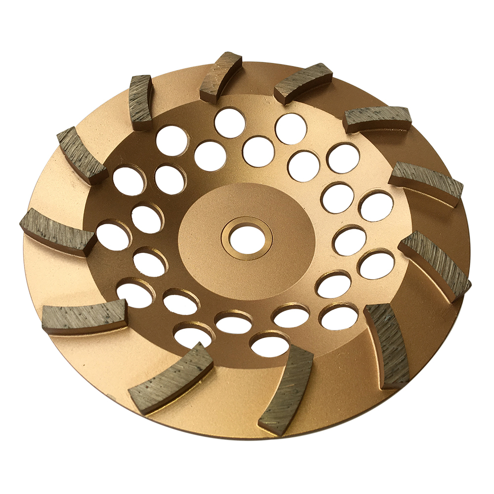 7″ Concrete Grinding Cup Wheels 12 Diamond Abrasive Seg 7/8″-5/8″ Arbor