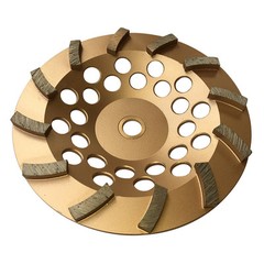 7″ Concrete Grinding Cup Wheels 12 Diamond Abrasive Seg 7/8″-5/8″ Arbor