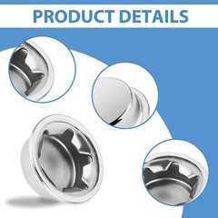 Push on Pushnut Cap Fits 5/8 Inch Axles, 6 Pack Spring Steel Permanent Washer…